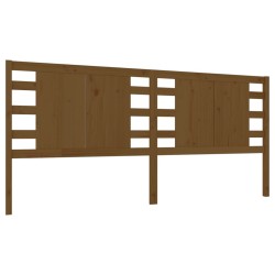 Tête de lit Marron miel 206x4x100 cm Bois massif de pin 