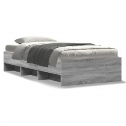 Cadre de lit sans matelas sonoma gris 90x190 cm 