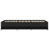 Cadre de lit sans matelas noir 90x190 cm bois ingénierie 