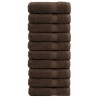 Serviettes de bain de qualité supérieure SOLUND 10 pcs marron 