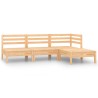 Salon de jardin 4 pcs bois massif de pin 