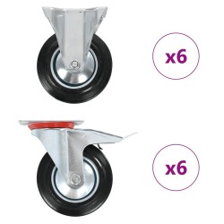 12 pcs Roulettes 160 mm 