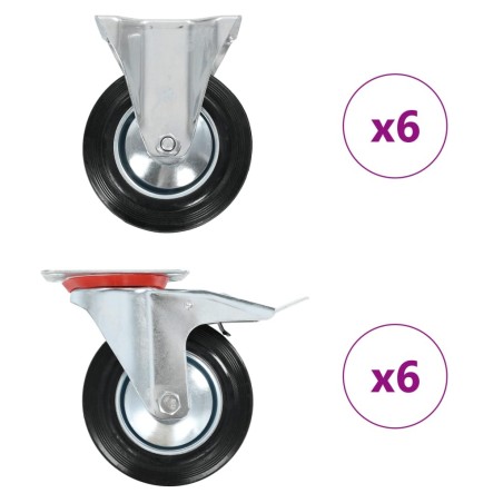 12 pcs Roulettes 160 mm 