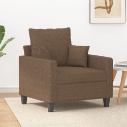 Fauteuil Marron 60 cm Tissu 
