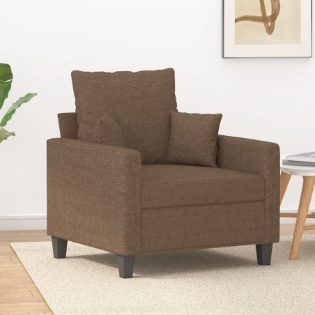 Fauteuil Marron 60 cm Tissu 