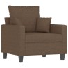 Fauteuil Marron 60 cm Tissu 