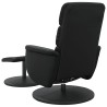 Fauteuil inclinable avec repose-pied noir similicuir  