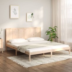 Cadre de lit sans matelas 200x200 cm bois massif de pin 