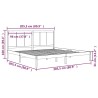 Cadre de lit sans matelas 200x200 cm bois massif de pin 