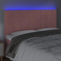 Tête de lit à LED Rose 180x5x118/128 cm Velours 