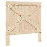 Cadre de lit sans matelas gris 100x200 cm bois massif de pin 
