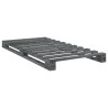 Cadre de lit sans matelas gris 100x200 cm bois massif de pin 