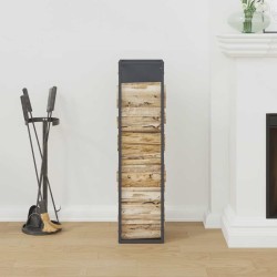Portant de bois chauffage anthracite 25x25x100 cm 