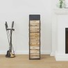 Portant de bois chauffage anthracite 25x25x100 cm 