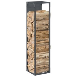 Portant de bois chauffage anthracite 25x25x100 cm 