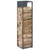 Portant de bois chauffage anthracite 25x25x100 cm 
