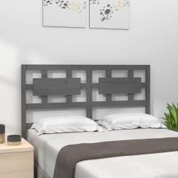 Tête de lit Gris 145,5x4x100 cm Bois massif de pin 