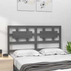 Tête de lit Gris 145,5x4x100 cm Bois massif de pin 