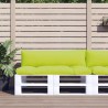 Coussins de palette lot de 2 vert vif tissu 