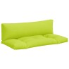 Coussins de palette lot de 2 vert vif tissu 