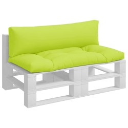 Coussins de palette lot de 2 vert vif tissu 