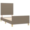 Cadre de lit sans matelas taupe 90x200 cm tissu 