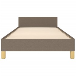 Cadre de lit sans matelas taupe 90x200 cm tissu 