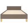 Cadre de lit sans matelas taupe 90x200 cm tissu 