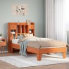 Cadre de lit sans matelas cire marron 100x200cm bois pin massif 