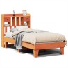 Cadre de lit sans matelas cire marron 100x200cm bois pin massif 