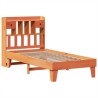 Cadre de lit sans matelas cire marron 100x200cm bois pin massif 