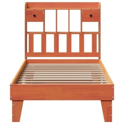 Cadre de lit sans matelas cire marron 100x200cm bois pin massif 