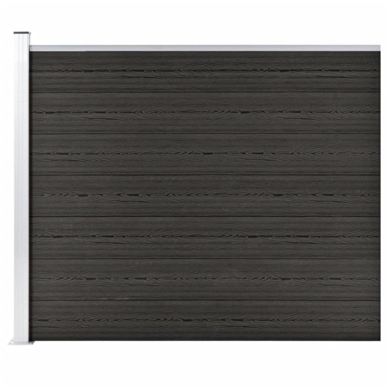 Panneau de clôture WPC 175x146 cm Gris 