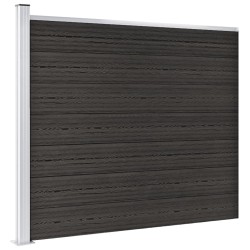 Panneau de clôture WPC 175x146 cm Gris 