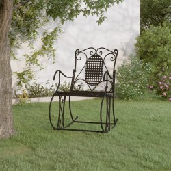Banc à bascule 84 cm noir acier 
