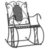 Banc à bascule 84 cm noir acier 