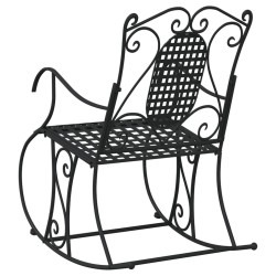 Banc à bascule 84 cm noir acier 