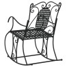 Banc à bascule 84 cm noir acier 