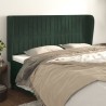 Tête de lit avec oreilles Vert foncé 183x23x118/128 cm Velours 