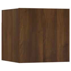 Meuble TV mural Chêne marron Bois d'ingénierie 