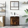 Ensemble de meubles de salle de bain 2 pcs Chêne fumé 