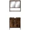 Ensemble de meubles de salle de bain 2 pcs Chêne fumé 