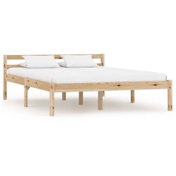 Cadre de lit sans matelas bois massif de pin 140x200 cm 