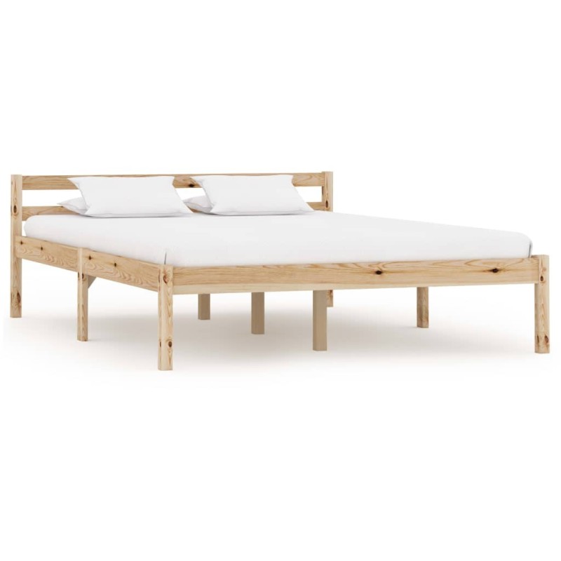 Cadre de lit sans matelas bois massif de pin 140x200 cm 