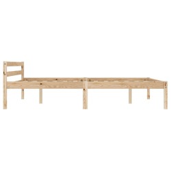 Cadre de lit sans matelas bois massif de pin 140x200 cm 