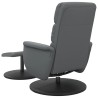 Fauteuil inclinable avec repose-pied gris similicuir 