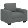 Fauteuil gris foncé 60 cm tissu 