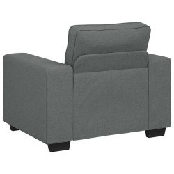 Fauteuil gris foncé 60 cm tissu 