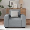 Fauteuil gris clair 60 cm tissu 