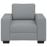 Fauteuil gris clair 60 cm tissu 